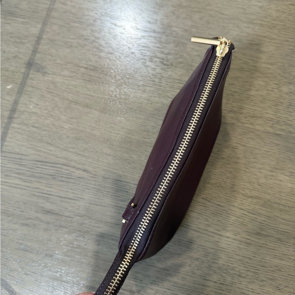Dagne dover Elegant Burgundy Leather Clutch - Picture 5 of 11